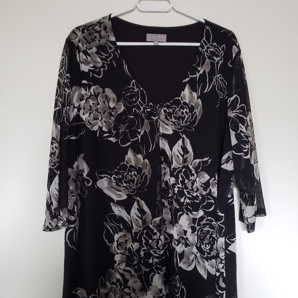Laura Plus Black and Grey Shirt - Picture 1 of 2